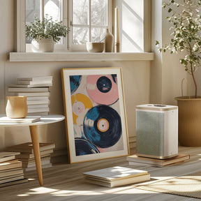 Retro Vinyl Records Poster