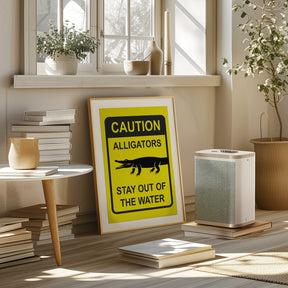 Caution   Alligators Poster