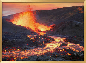 La Fournaise Volcano Poster