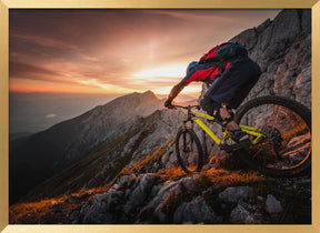 Golden hour high alpine ride Poster