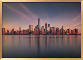 Lower Manhattan at dusk Poster