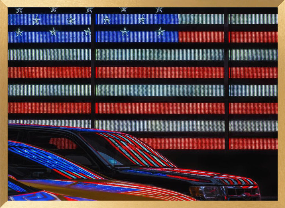 Stars and Stripes reflected Poster