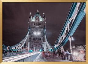 Tower Bridge Night Life Poster