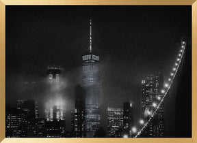 Night cityscape from the Brooklyn Bridge Poster