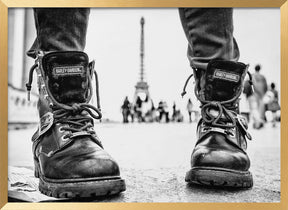 Biker Boots in Paris Poster