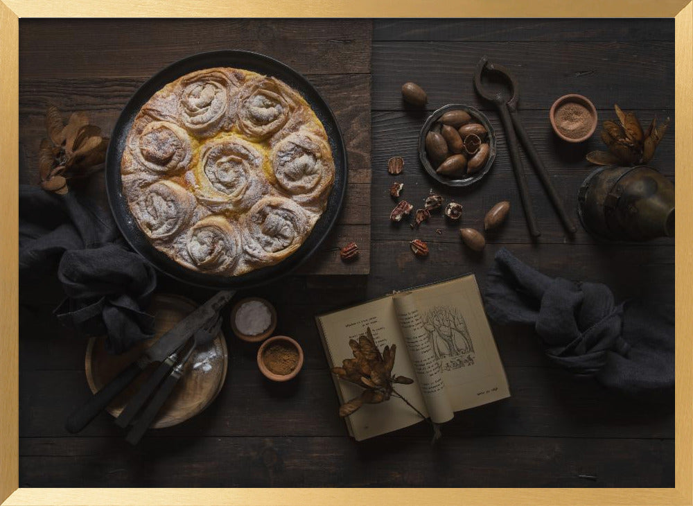 Pumpkin spice ruffled milk pie Poster