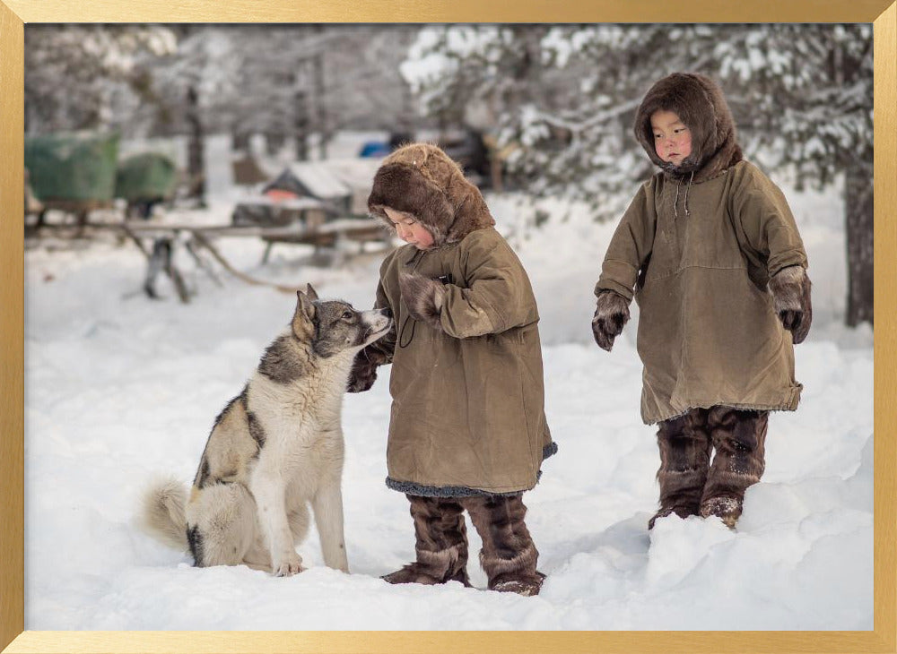 Anton, Stjopa and dog Poster