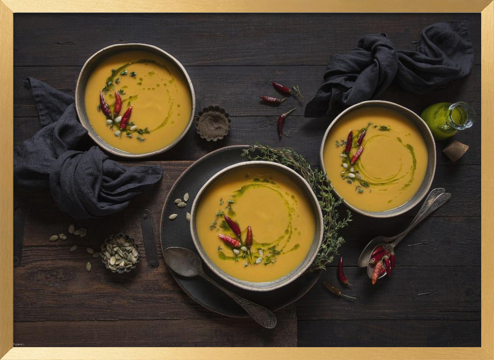 Leek and pumpkin spicy soup Poster