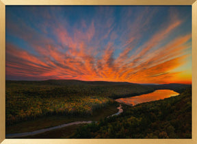 Sunset over Porcupine Mountains Poster