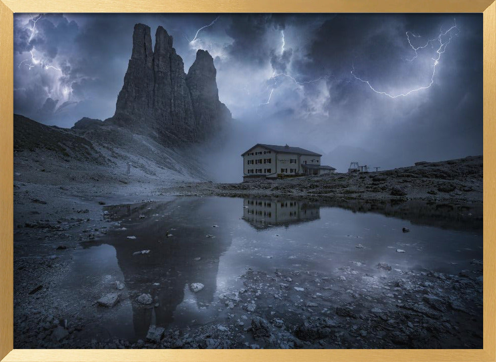 Thunderstorm in the Dolomites Poster