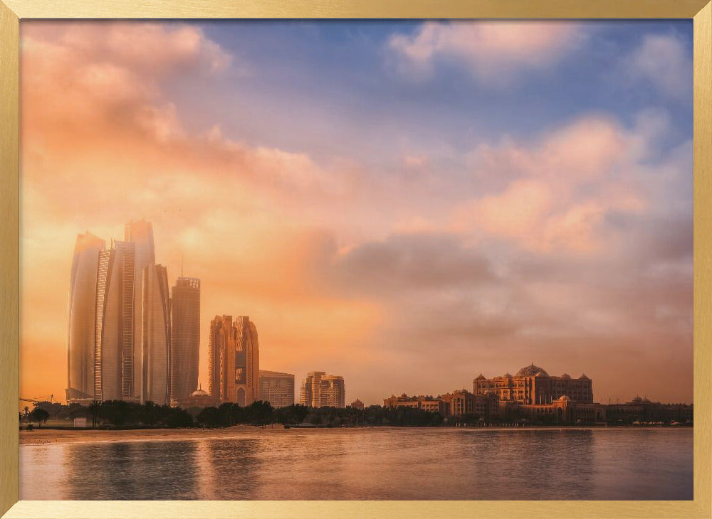 Etihad Towers &amp; Emirates Palace, Abu Dhabi, UAE Poster