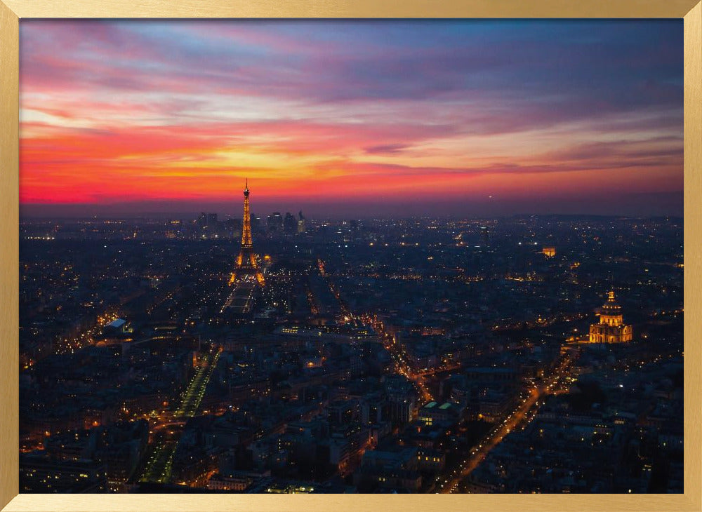 Paris Sunset from Montparnasse Poster