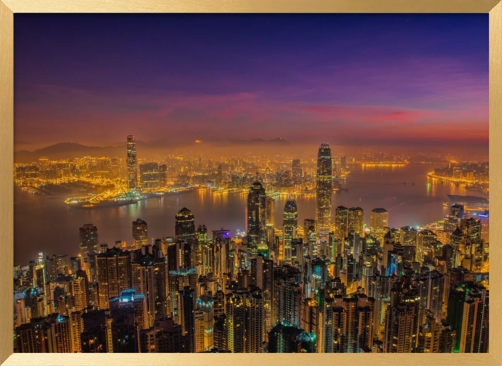 Hong Kong sunrise Poster