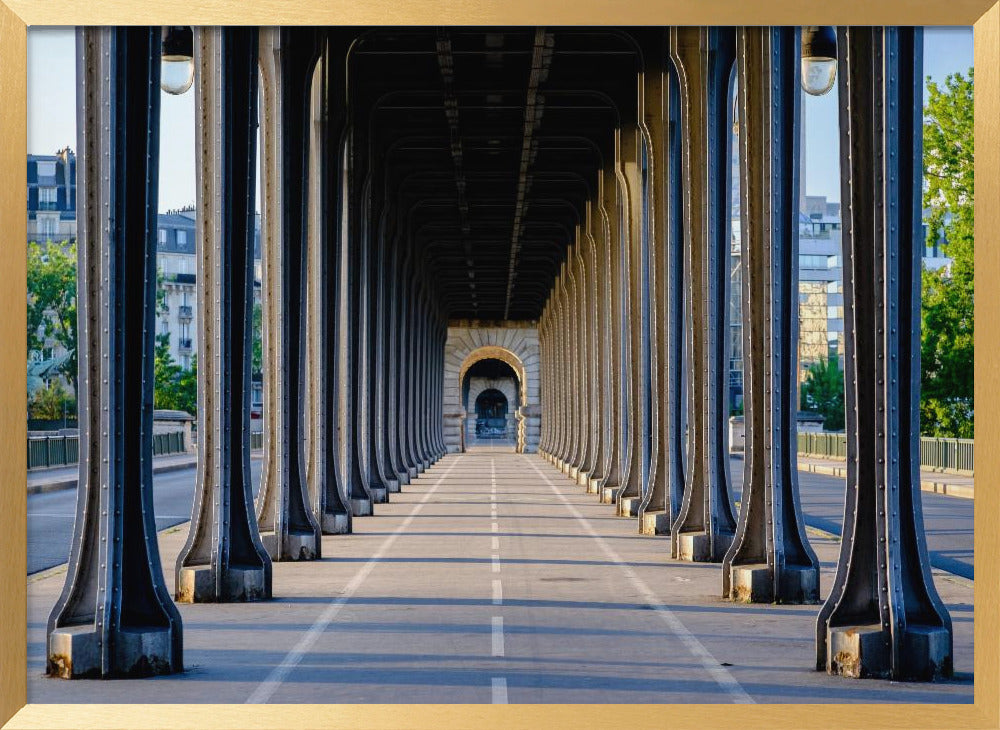 Bir Hakeim bridge perspective Paris Poster