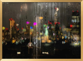 Wet Glass Manhattan view Poster