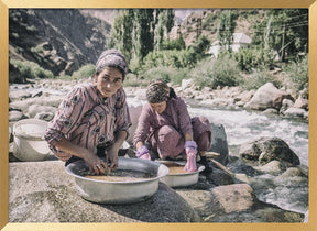 Tajik women are washing grain Poster