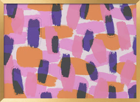 Layered Purple Strokes Pattern Poster