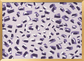 Scattered Small Purple Strokes Pattern Poster