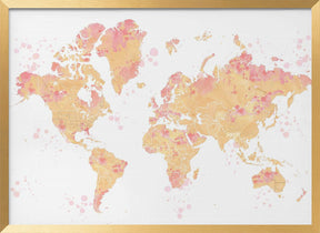 Amanda world map silhouette Poster