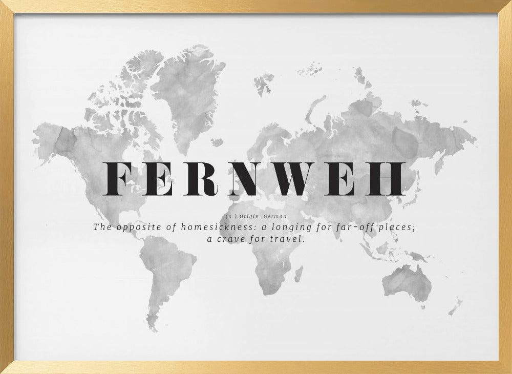 Fernweh world map Poster