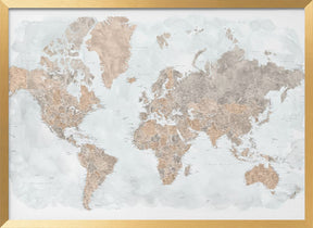 Calista high detail world map Poster