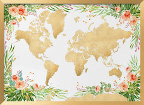 Blythe world map silhouette Poster