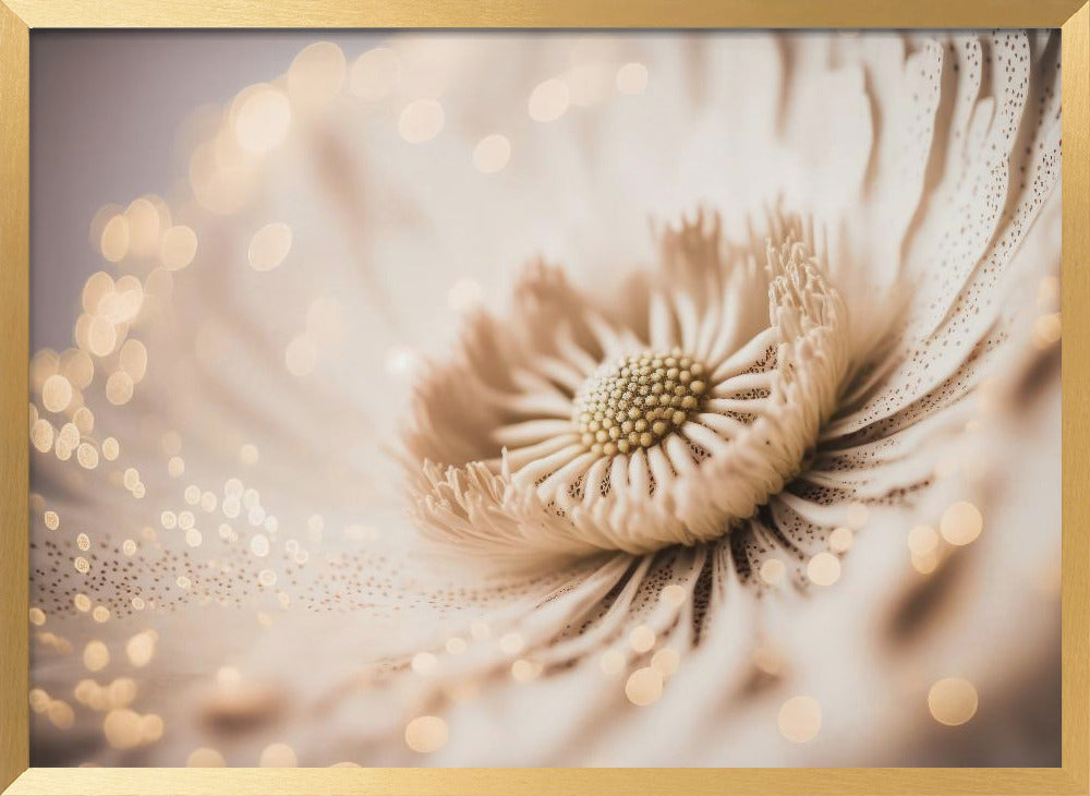 Beige Coral Flower Poster