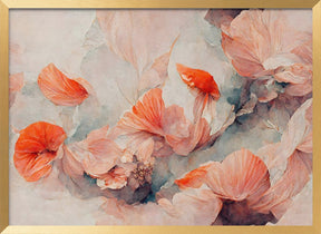 Wild Coral Flowers Poster