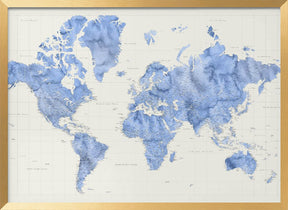 Parlan high detail world map Poster