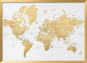 Rossie world map in Spanish Poster