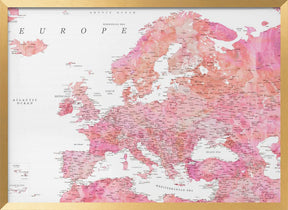 Tatiana detailed map of Europe Poster