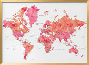 Tatiana world map in Spanish Poster