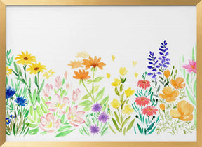 Watercolor wildflowers Poster