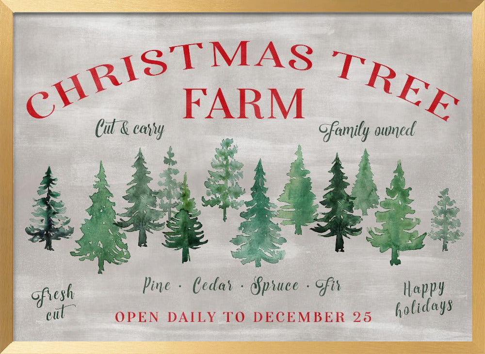 Christmas tree farm sign Poster