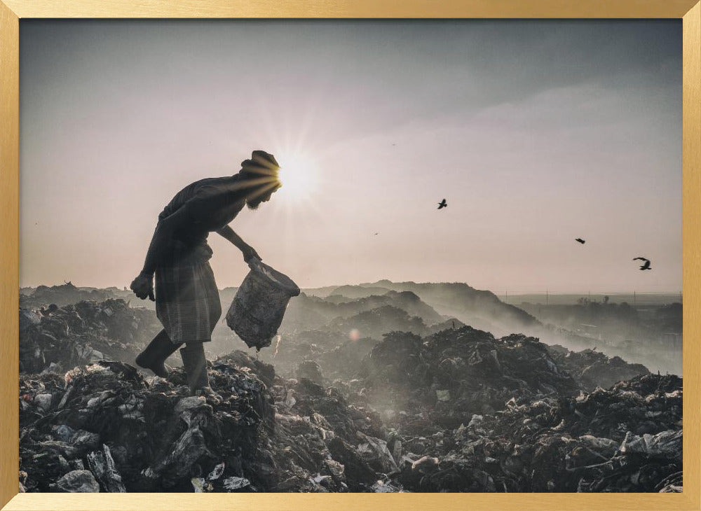 Worker at the dumpyard Poster