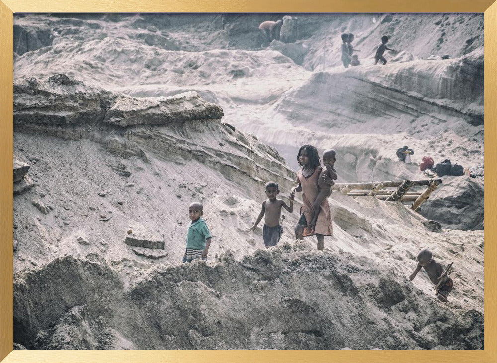 Children from the quarry in Jaflong Poster