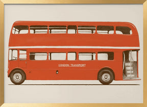 Red English Bus Poster