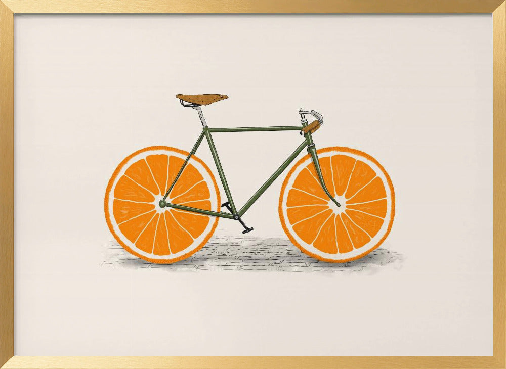 Orange Wheels Poster