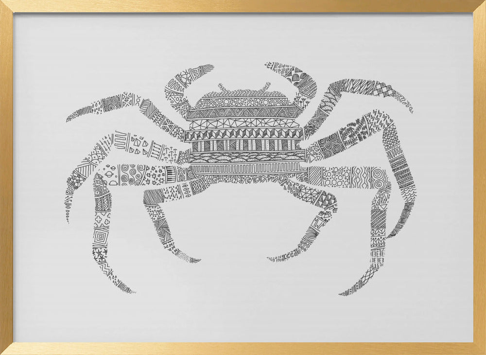 Crab Grey Poster Grey Poster