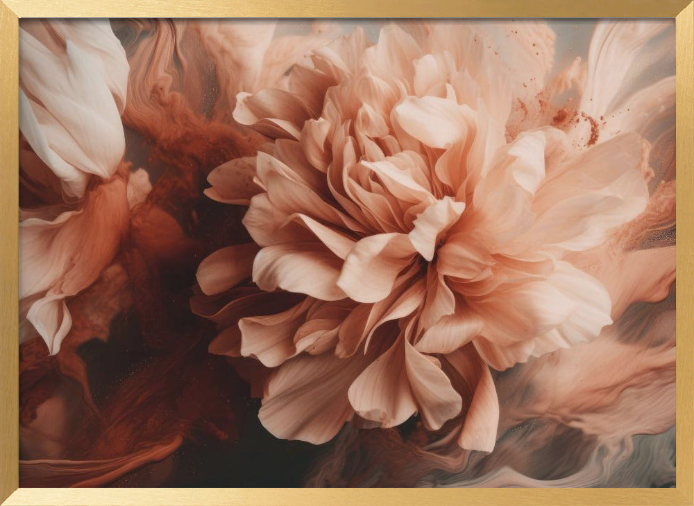 Splashed Peony Poster