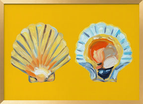 Scallops On Yellow Poster