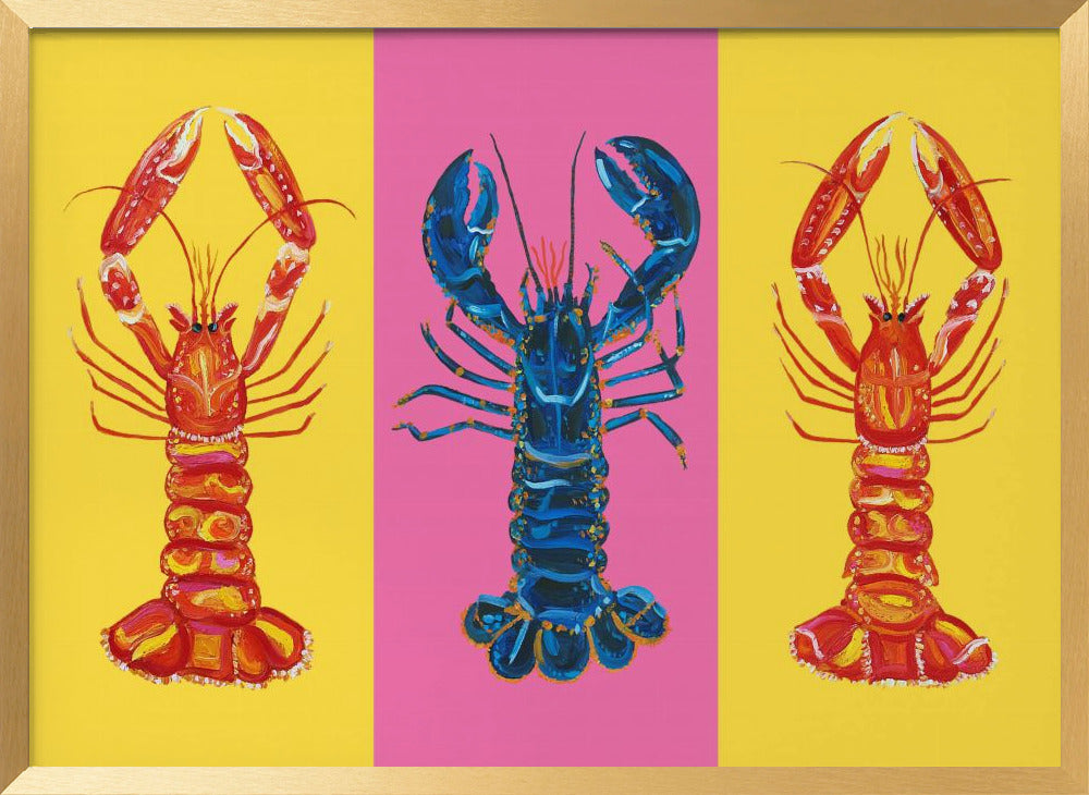 Lobster Langoustines Pop Art 2 Poster