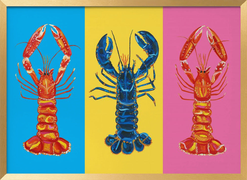 Lobster Langoustines Pop Art Poster