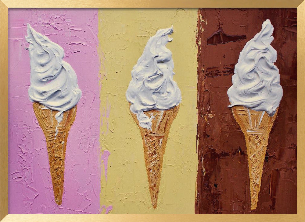 Ice Creams On Neapolitan Poster