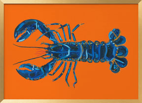 Lobster On Orange Poster