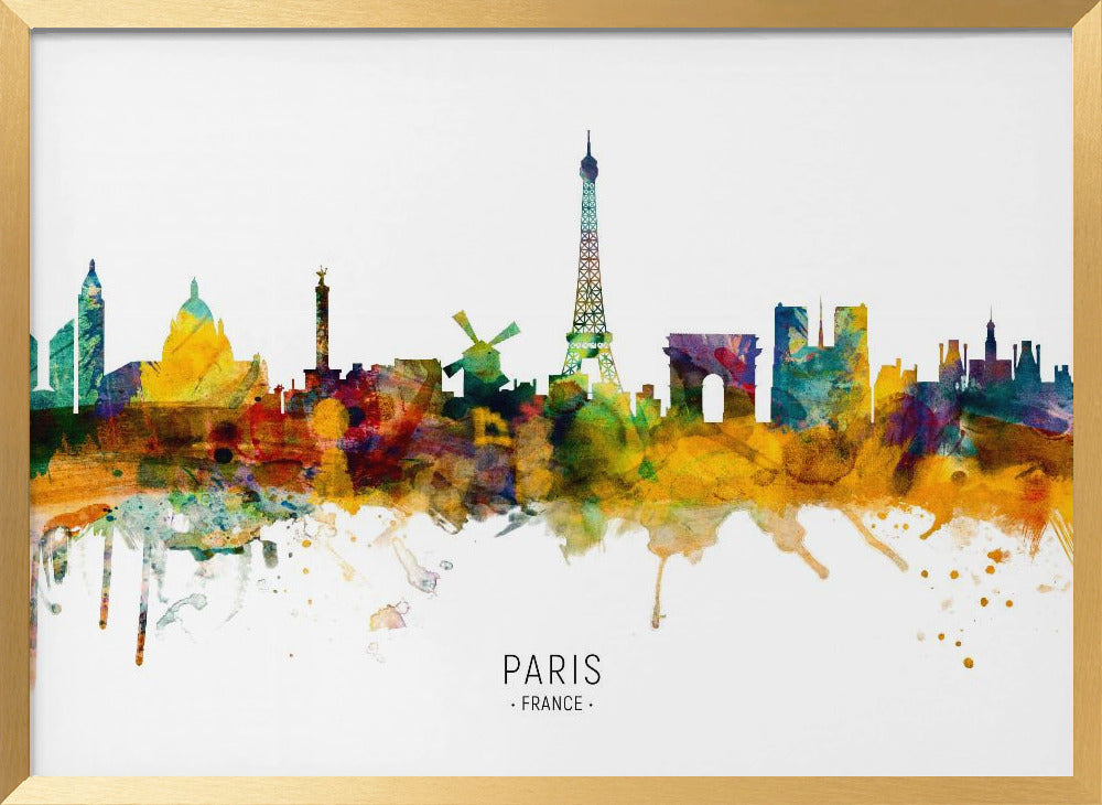 Paris France Skyline Poster