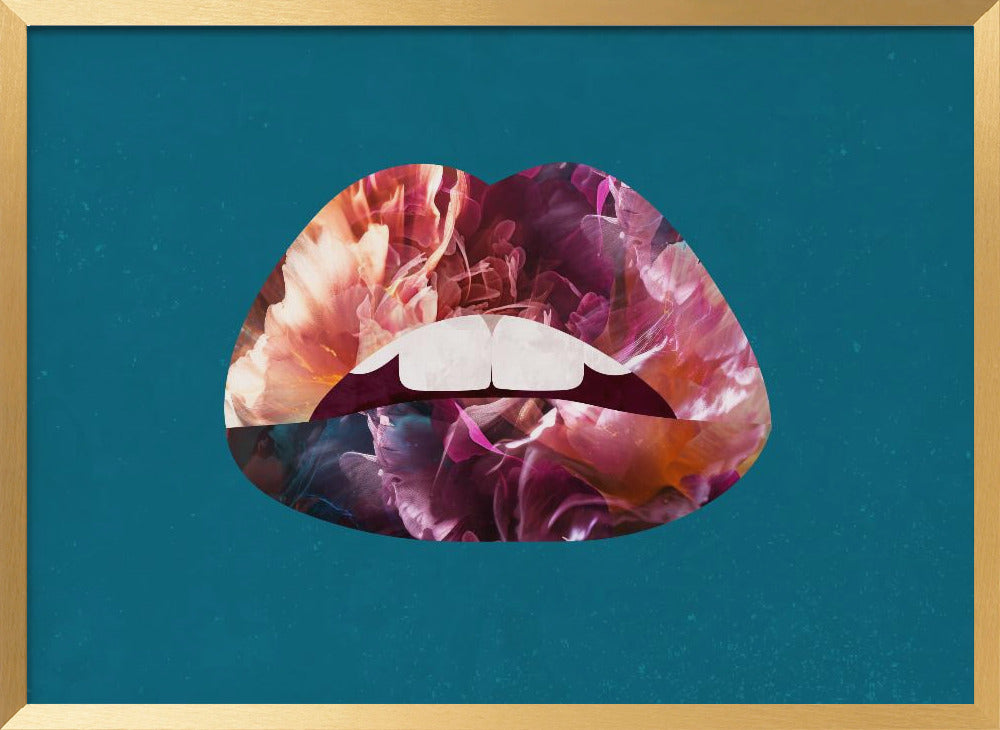 Floral Lips Poster