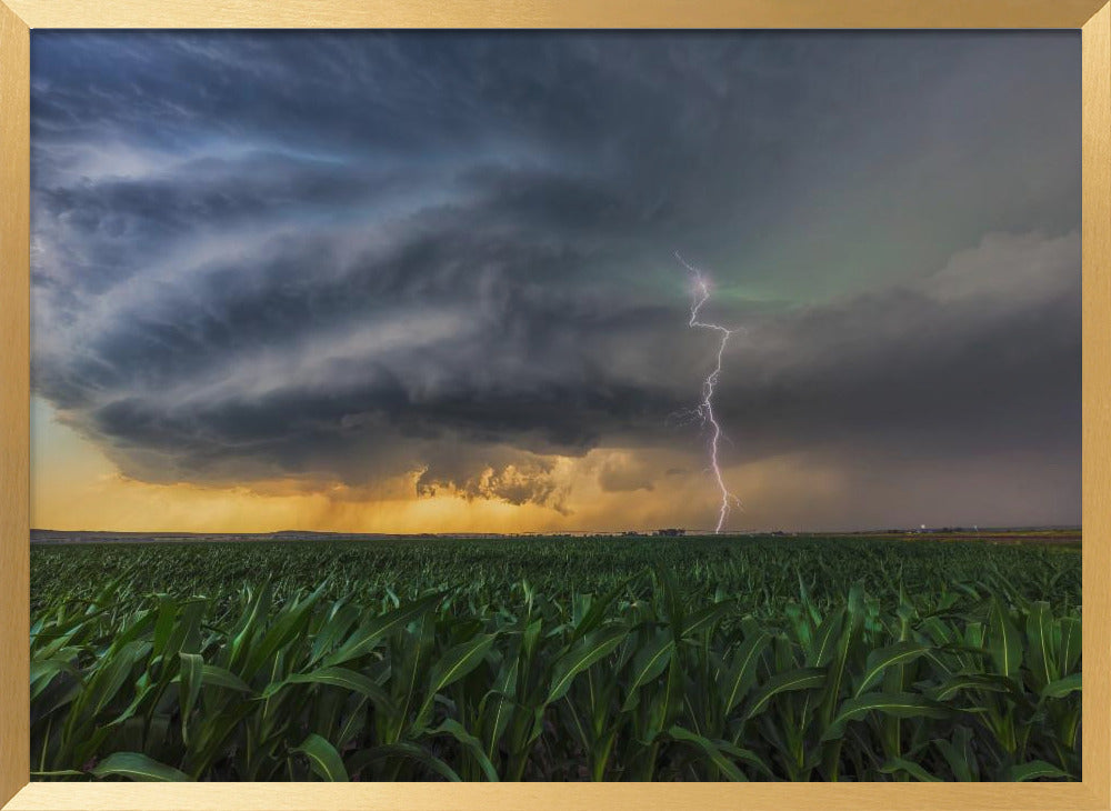 Supercell with Lightening Poster