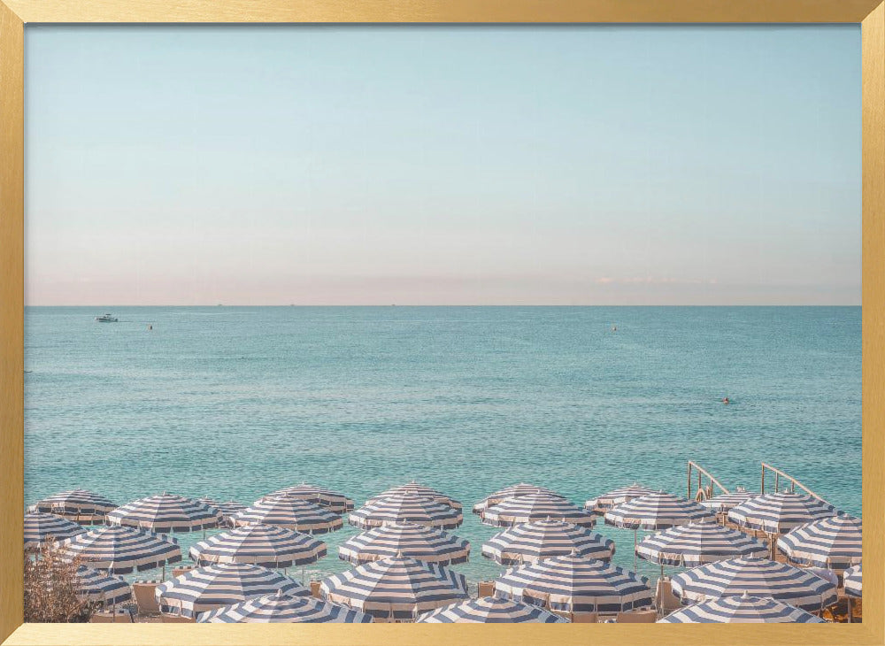 Riviera Beach Umbrellas Poster