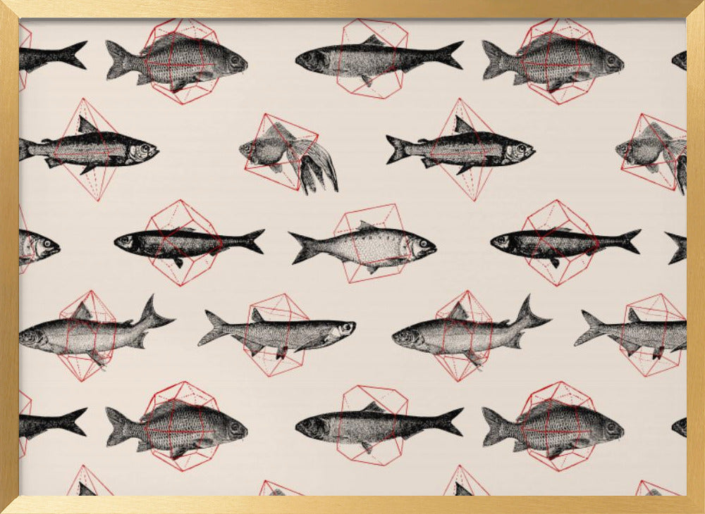 Fish In Geometrics Nº1 Poster